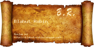 Blahut Robin névjegykártya